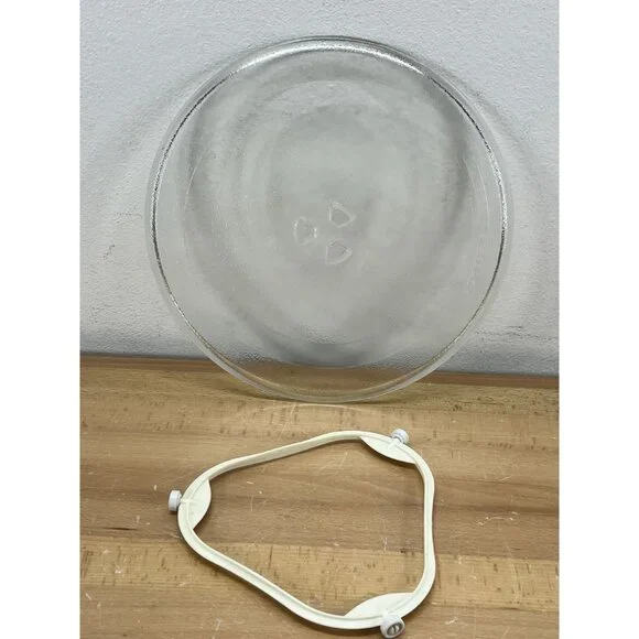 Whirlpool Microwave Glass Turntable Plate Tray w/ Support Ring For UMV1160CW - Picture 9 of 11